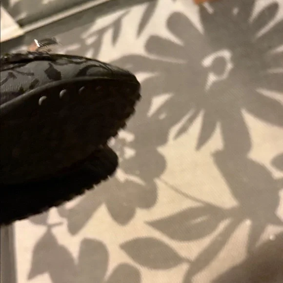 Coach Women's Black Signature patent trim Loafers - Picture 6 of 10